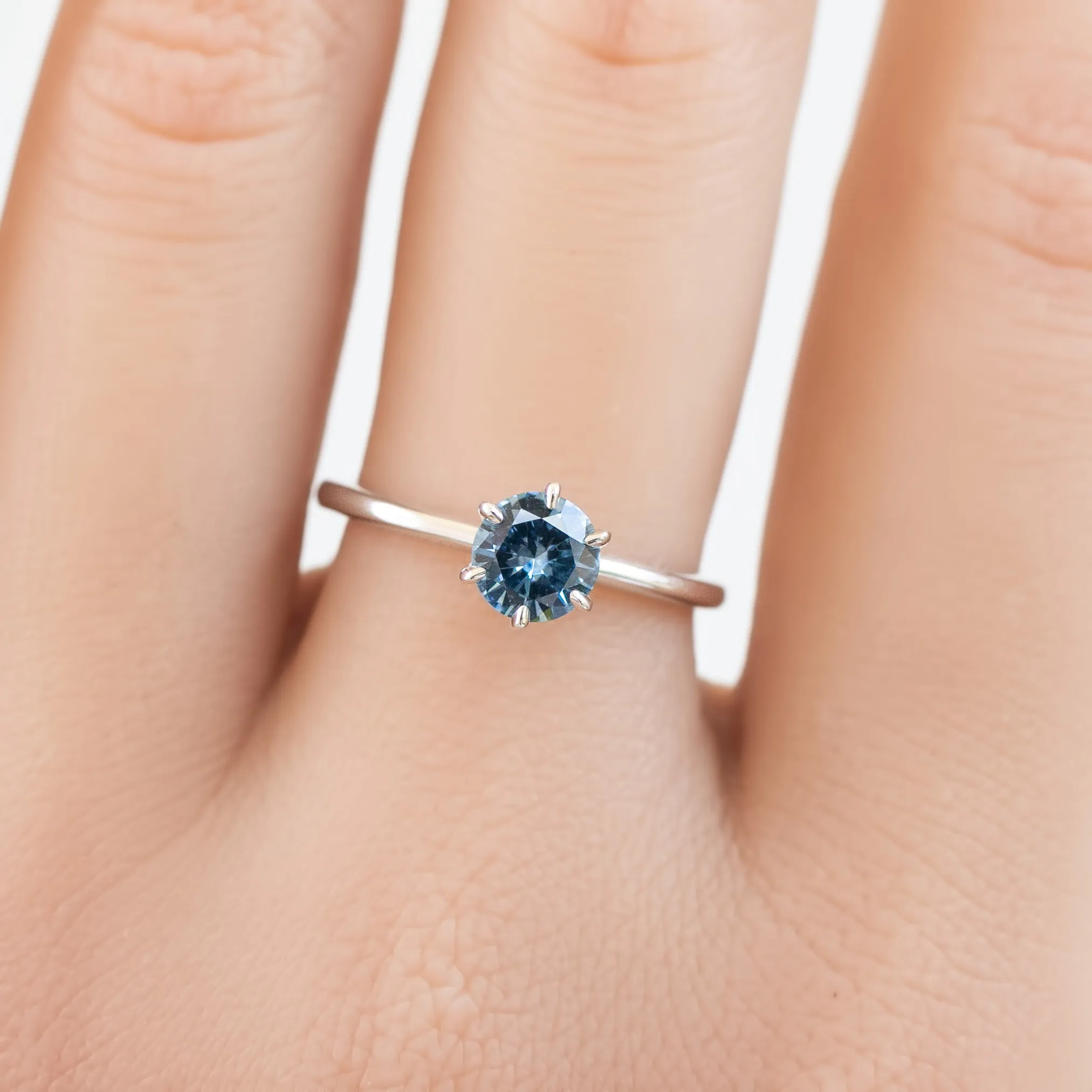 Floryn Ring 0.70ct Blue Montana Sapphire, 14K White Gold