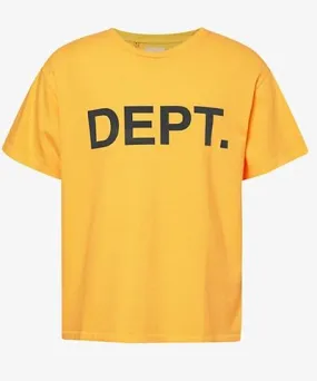 Gallery Dept. Mens Gold Yellow Standard short-sleeves relaxed-fit cotton-jersey T-shirt