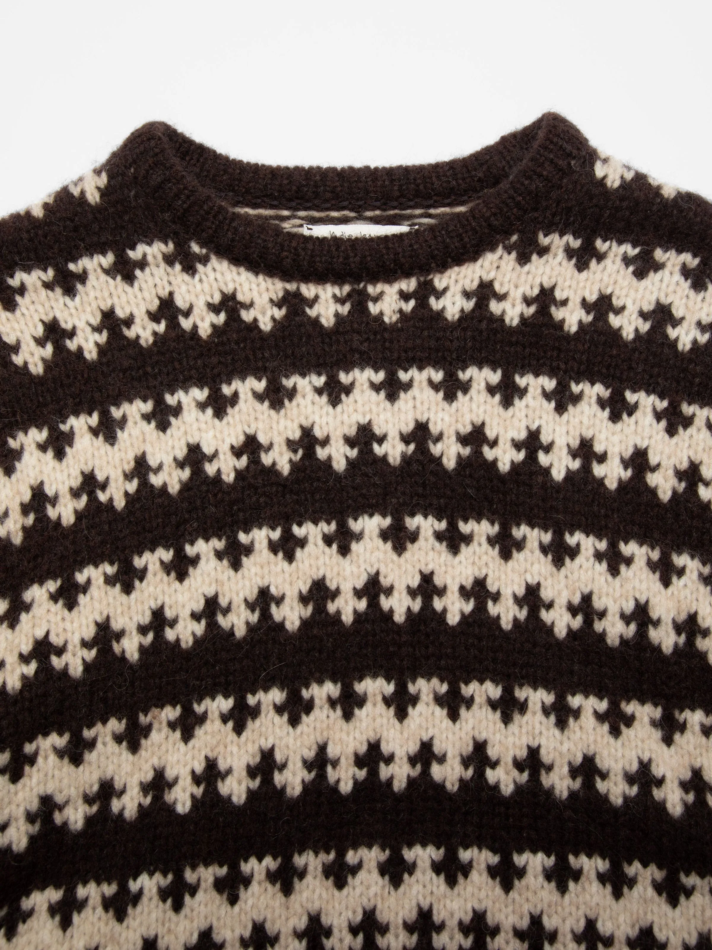 Gerd Fair Isle Alpaca Knit Brown/Beige