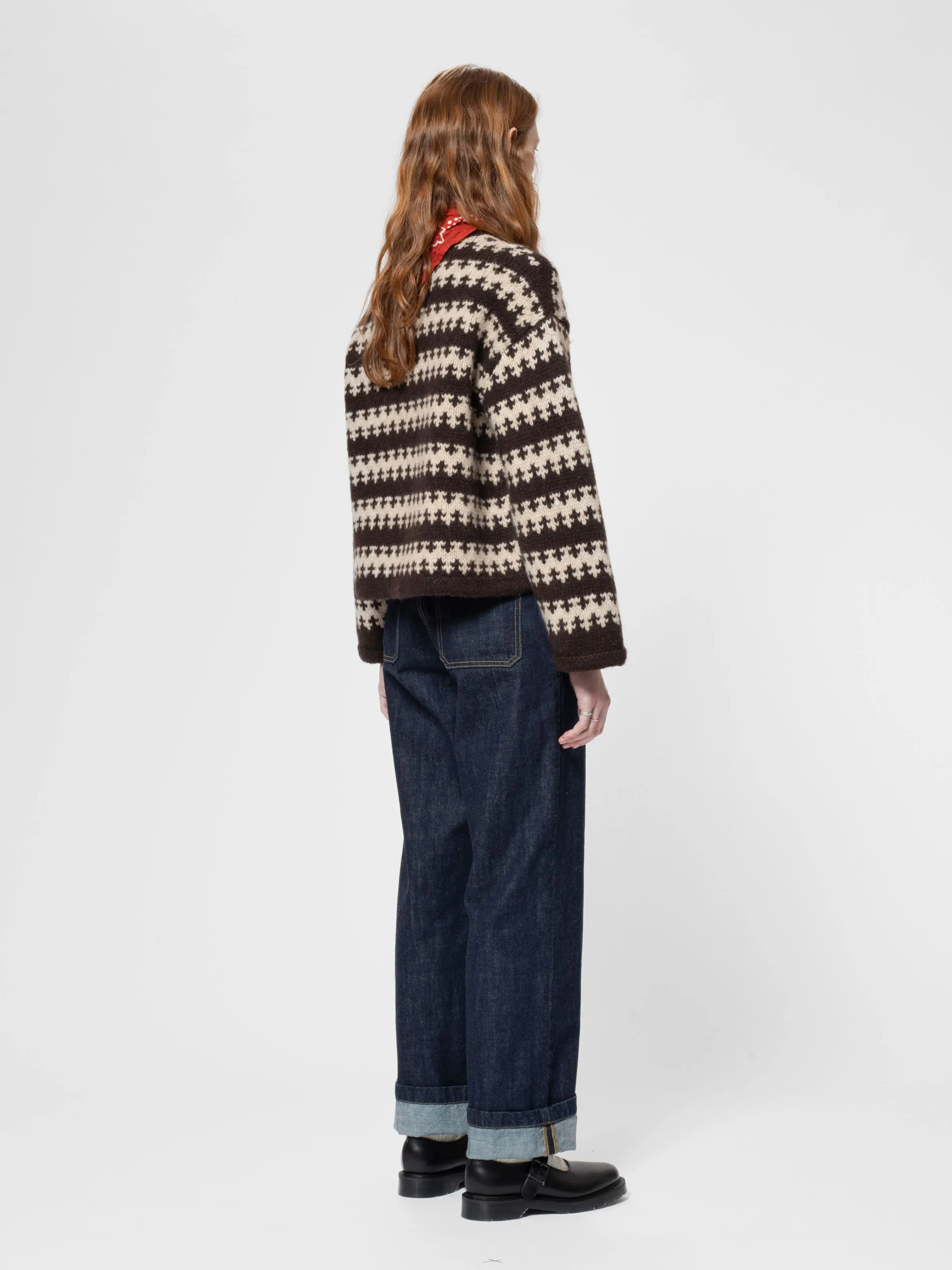 Gerd Fair Isle Alpaca Knit Brown/Beige