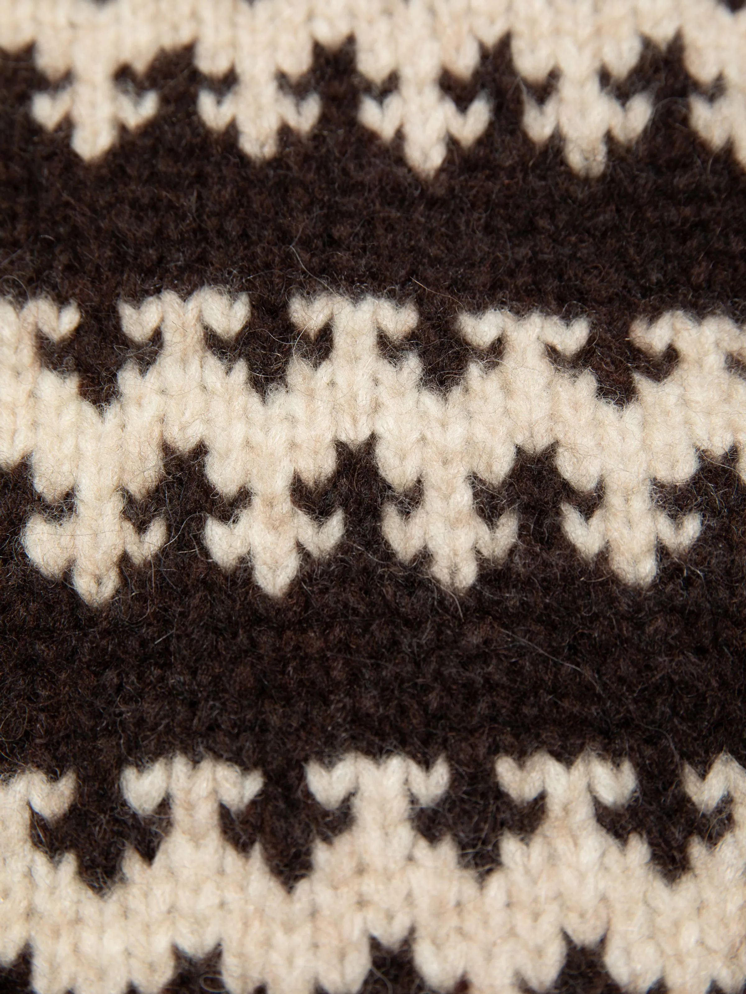 Gerd Fair Isle Alpaca Knit Brown/Beige