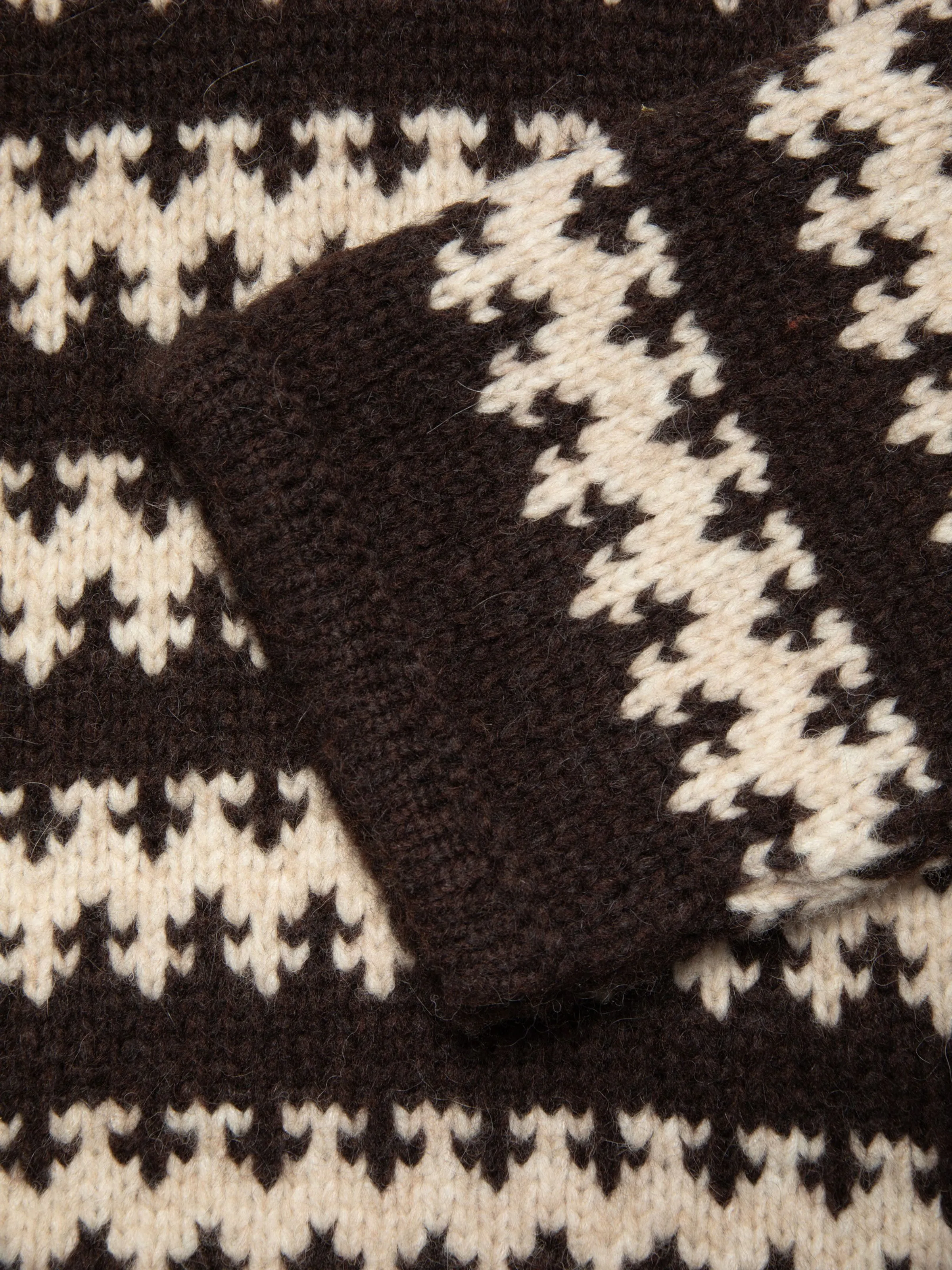 Gerd Fair Isle Alpaca Knit Brown/Beige