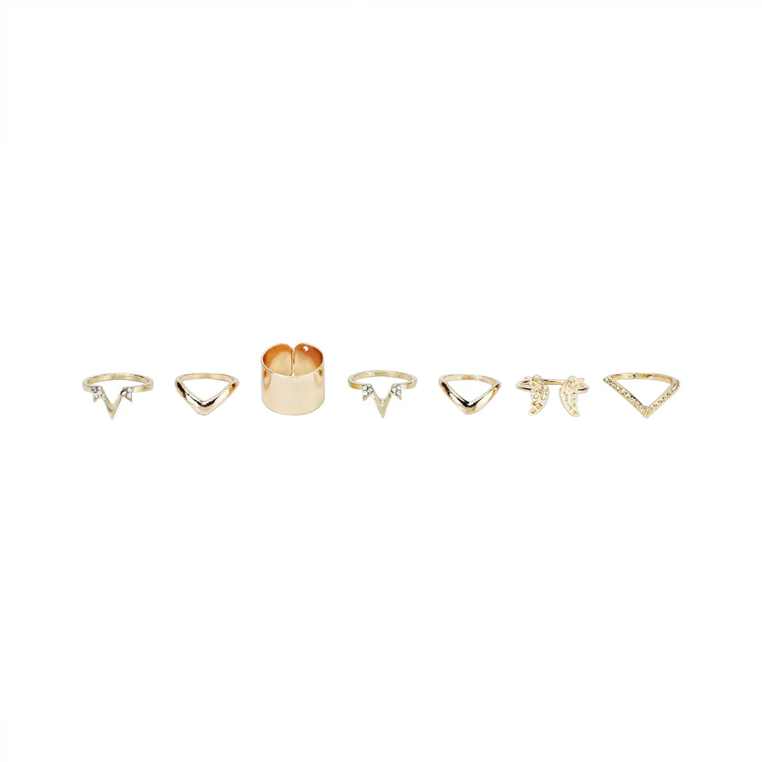 Gold Midi Ring Set