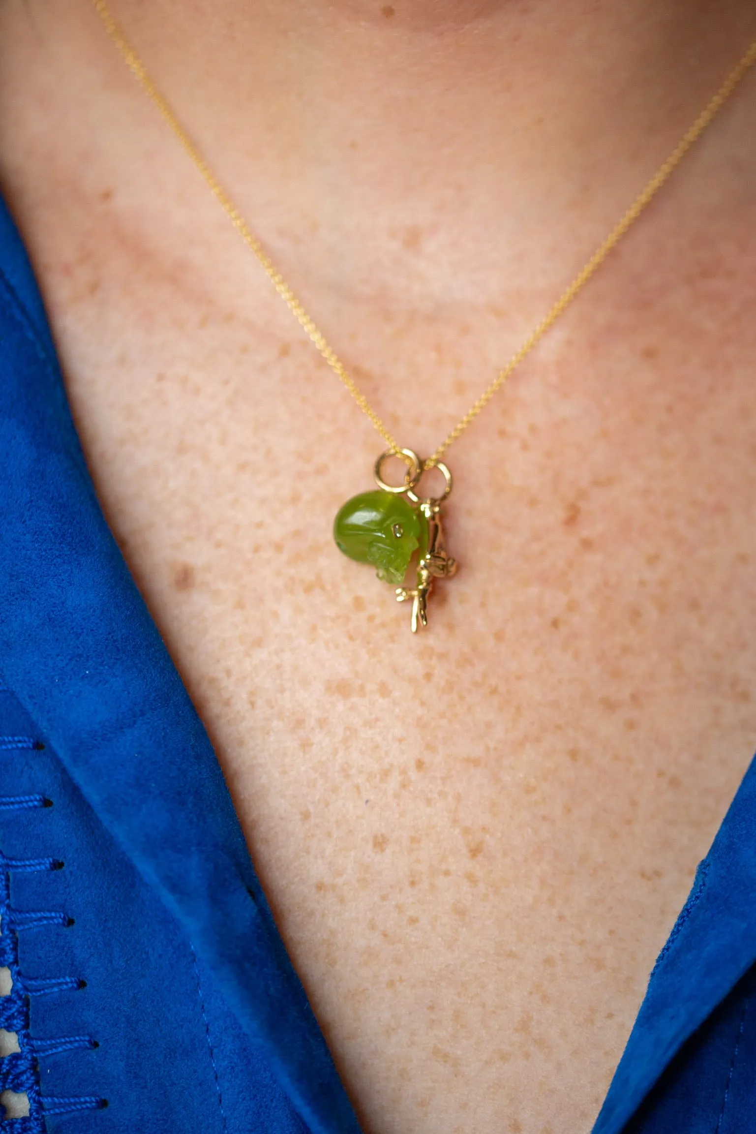 Grass Green Baby Skull Charm