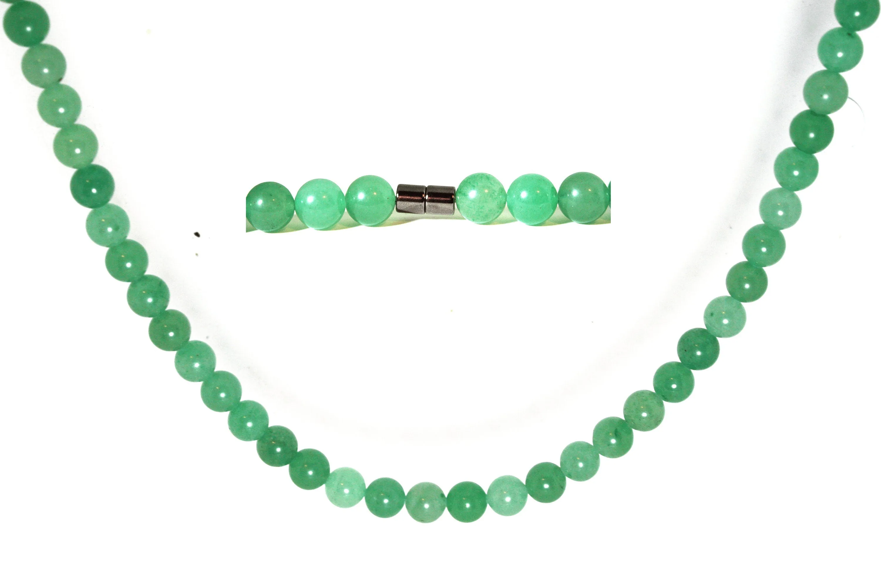 Green Aventurine Crystal Necklace - Aventurine Crystals Jewelry - Necklaces for Women/Men - Beaded Jade Aventurine Stone Choker