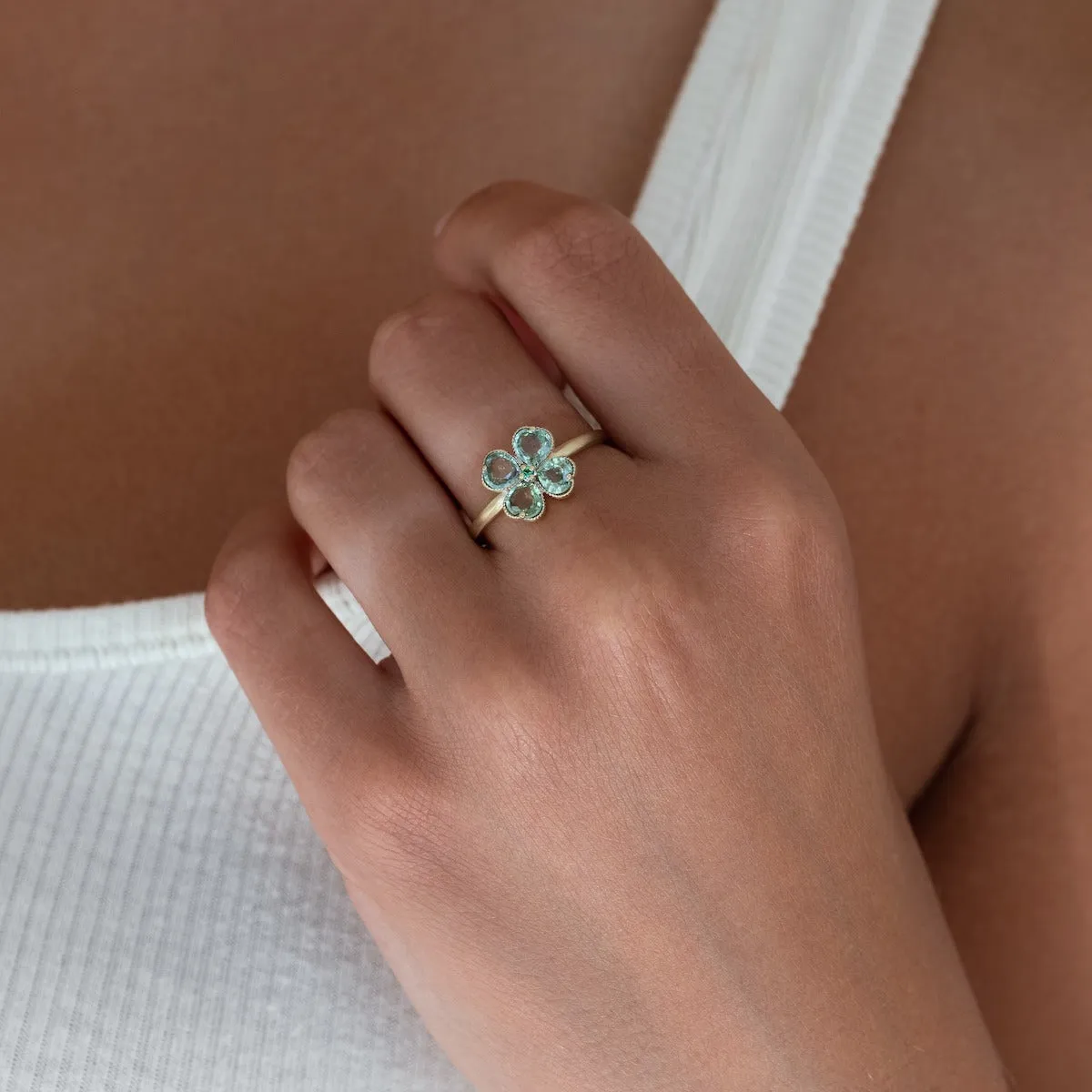 Green Clover Ring