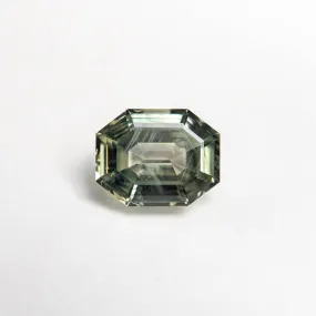 Green Step Cut Sapphire - 1.00ct Cut Corner Rectangle