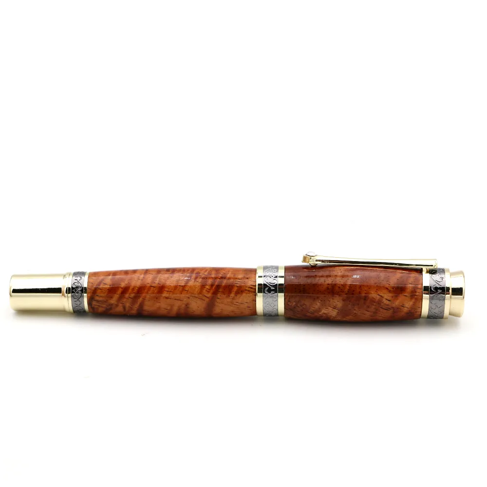 Hawaiian Koa Majestic Pen - Gold with Black Titanium