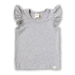 Heathered Grey Flutter Tank