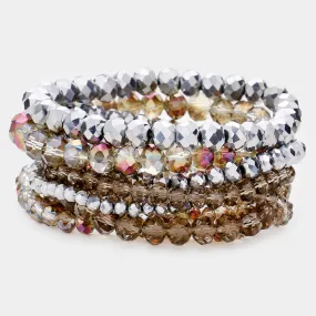 iLLASPARKZ 9PCS - Faceted Bead Stretch Bracelets