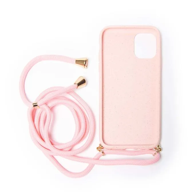 IPHONE X/XS NECKLACE COMPOSTABLE CASE Pink 