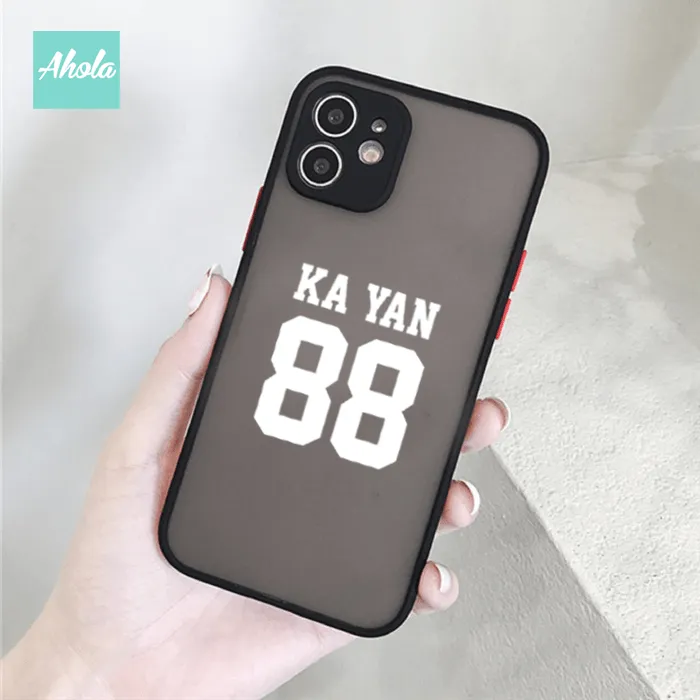 【Jersey】Protective Matte Translucent Phone Case 全包邊暗磨砂面名字電話殼