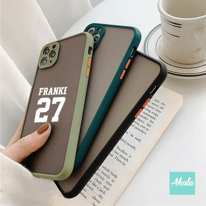 【Jersey】Protective Matte Translucent Phone Case 全包邊暗磨砂面名字電話殼