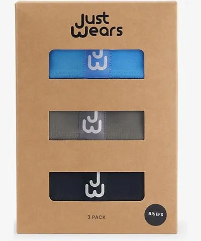 Justwears Mens New Heights Pack of three without-pouch stretch-jersey briefs