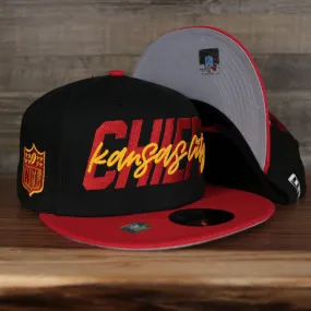 Kansas City Chiefs 2022 NFL Draft 9Fifty Grey Bottom On-Field Snapback | Black