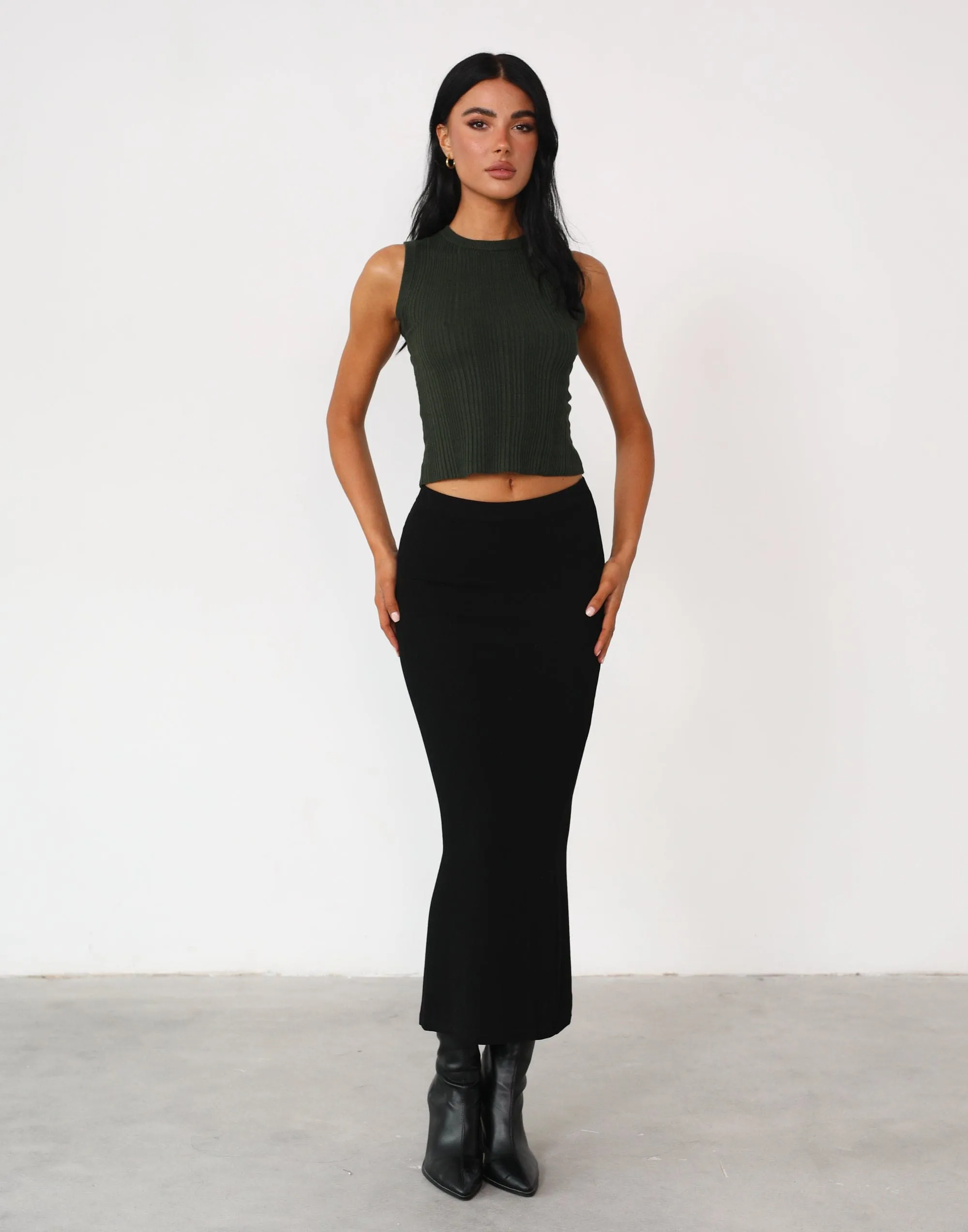 Kay Midi Skirt (Black)