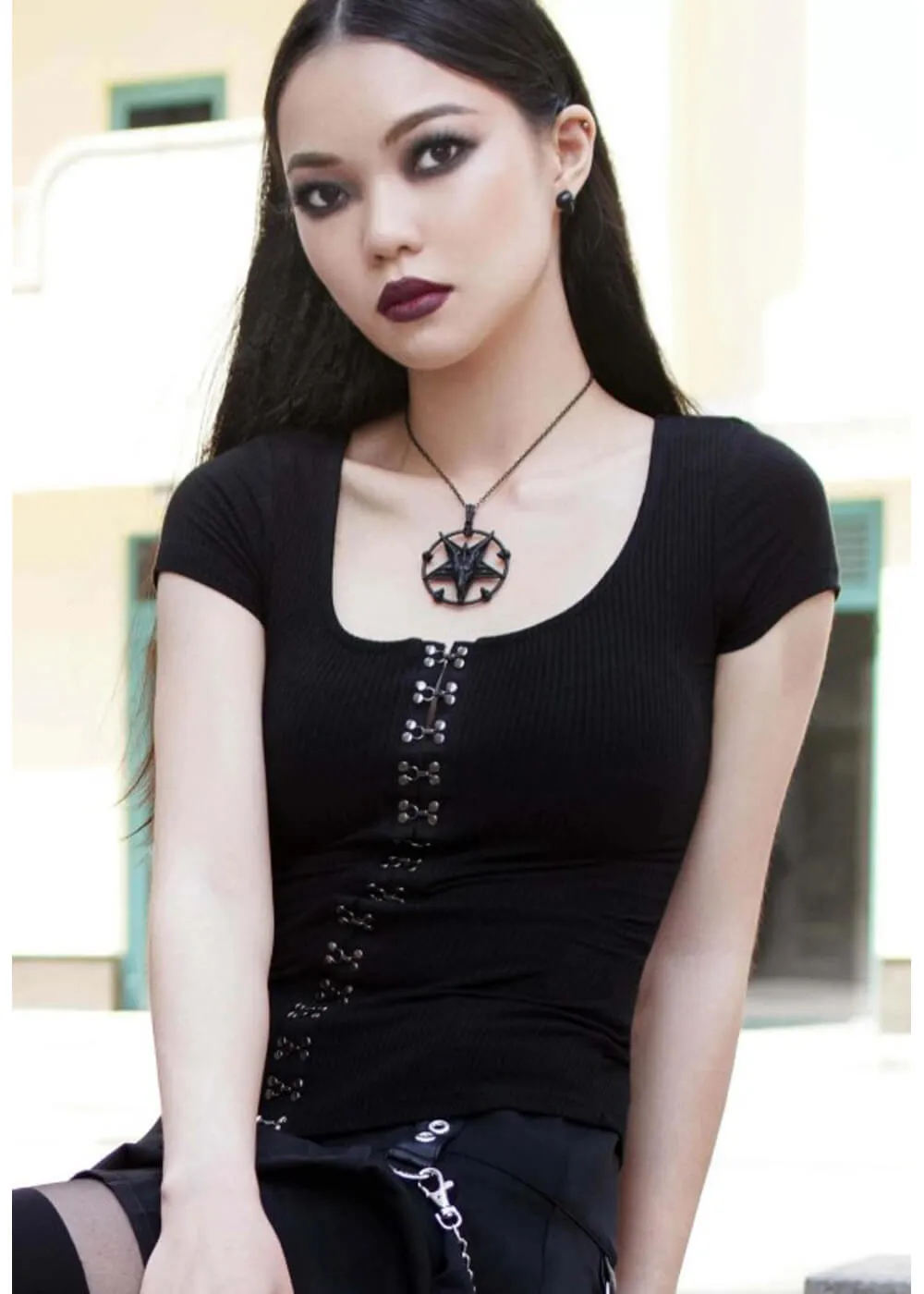 Killstar Eye CU 80's Top Black