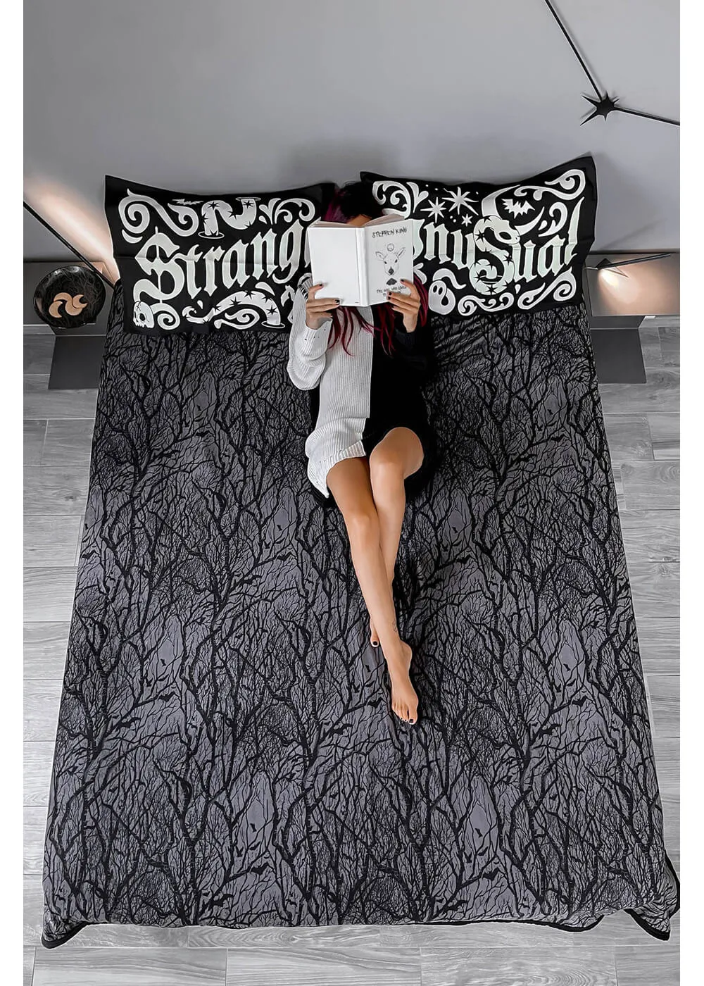 Killstar Wicked Woods Bedspread Black