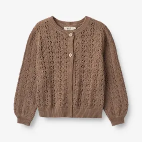 Knit Cardigan Celia - cocoa brown