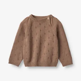 Knit Pullover Mira | Baby - cocoa brown