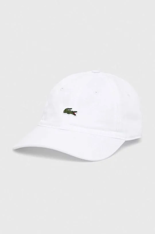 Lacoste cotton baseball cap white color