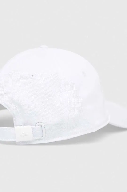 Lacoste cotton baseball cap white color