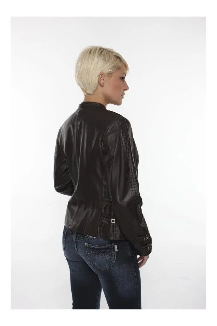 Ladies Leather Jackets In Brown:DQ