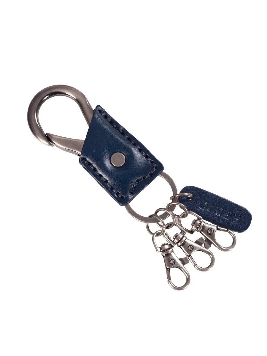 Leather Navy Keychain