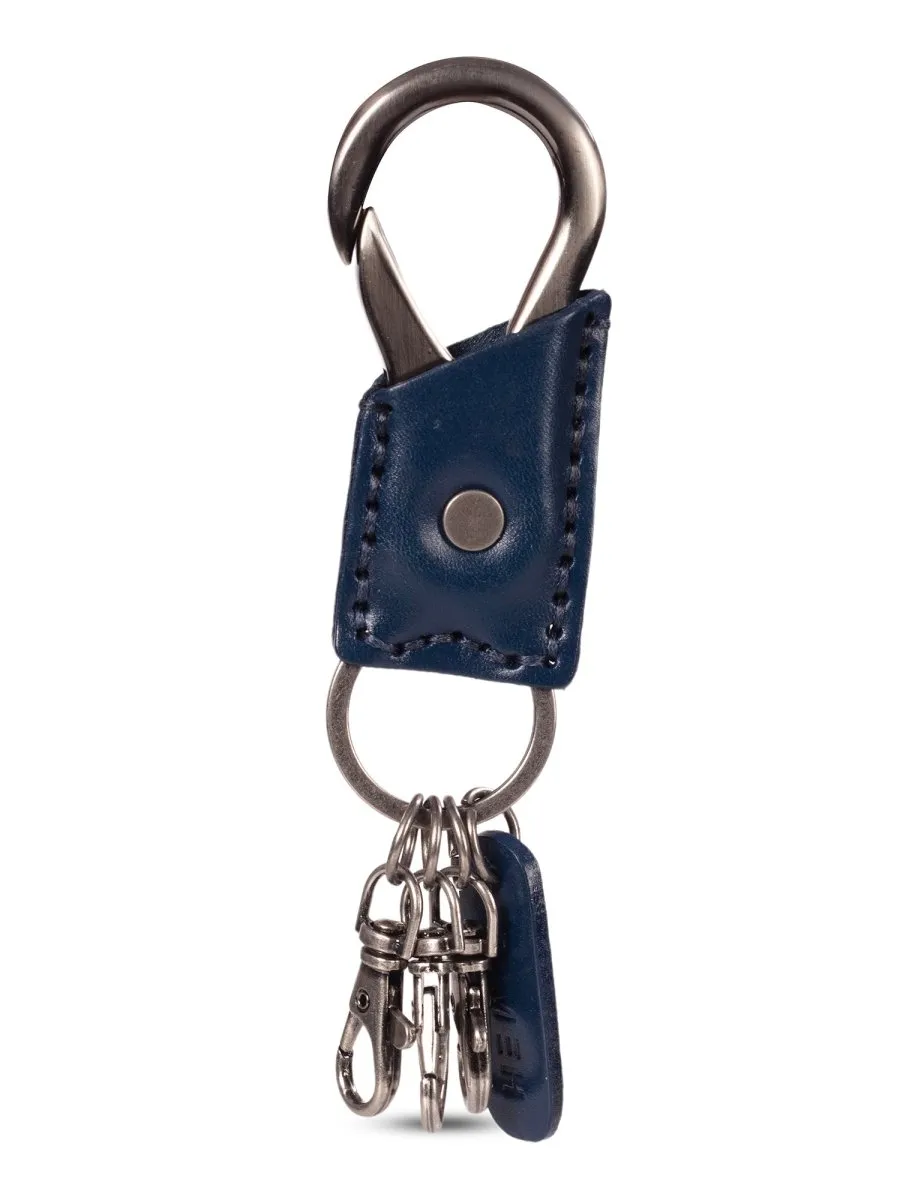 Leather Navy Keychain