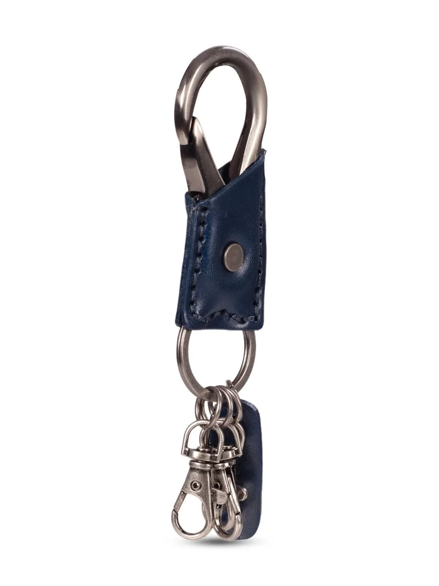 Leather Navy Keychain