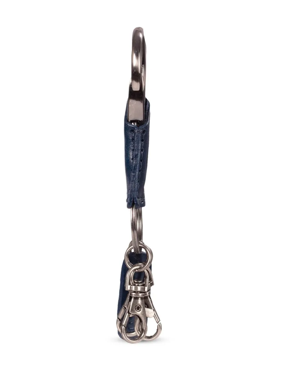 Leather Navy Keychain