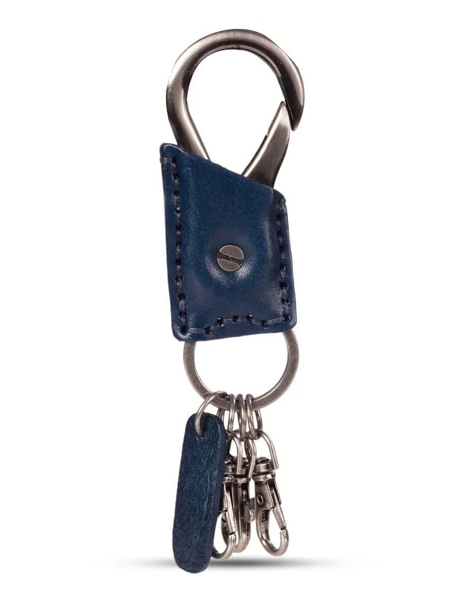 Leather Navy Keychain