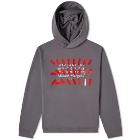 Maison Margiela Tape Logo HoodieStorm, White & Red