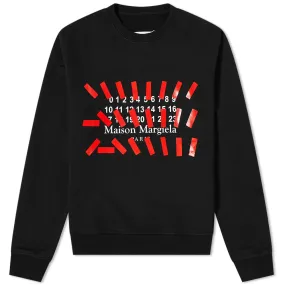 Maison Margiela Tape Logo SweatBlack, White & Red