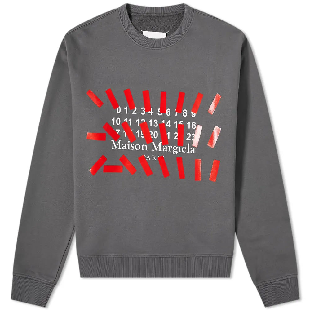 Maison Margiela Tape Logo SweatStorm, White & Red