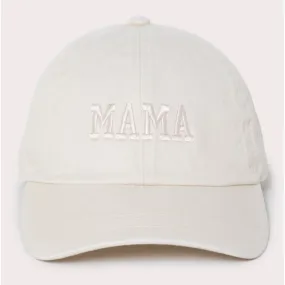 Mama Embroidery Baseball Cap Beige