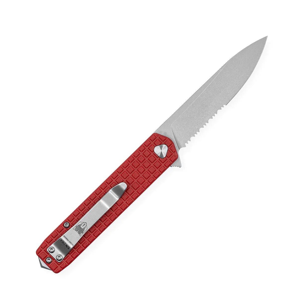 Medium Cayden Red Drop Serrated