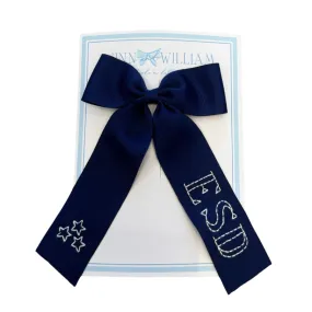 Medium ESD Bow With Stars - Navy