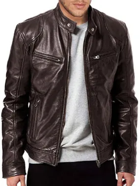 Men's Jackets & Coats Mens Jacket Men's Jackets Chic Deep Brown Black Amazing