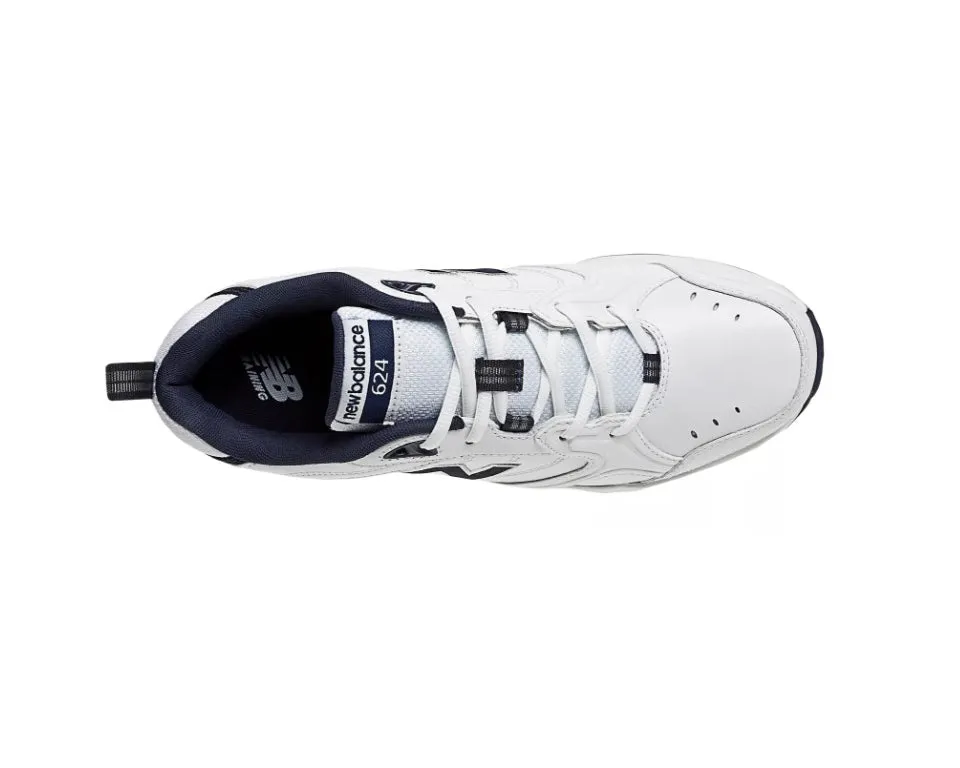  Men's Trainers 624 White with Navy V2  