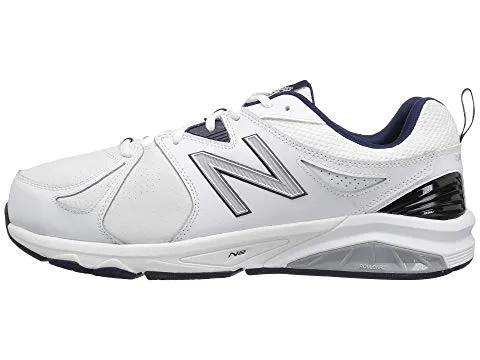  Men's Trainers 857 White with Navy V2  