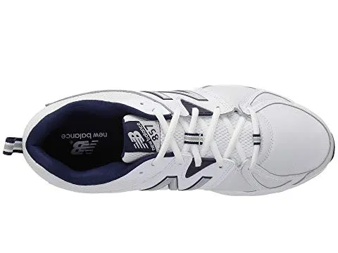  Men's Trainers 857 White with Navy V2  