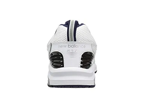  Men's Trainers 857 White with Navy V2  