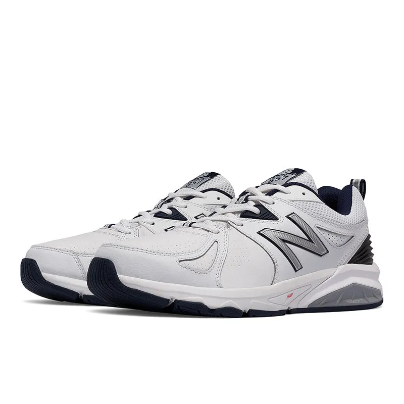  Men's Trainers 857 White with Navy V2  