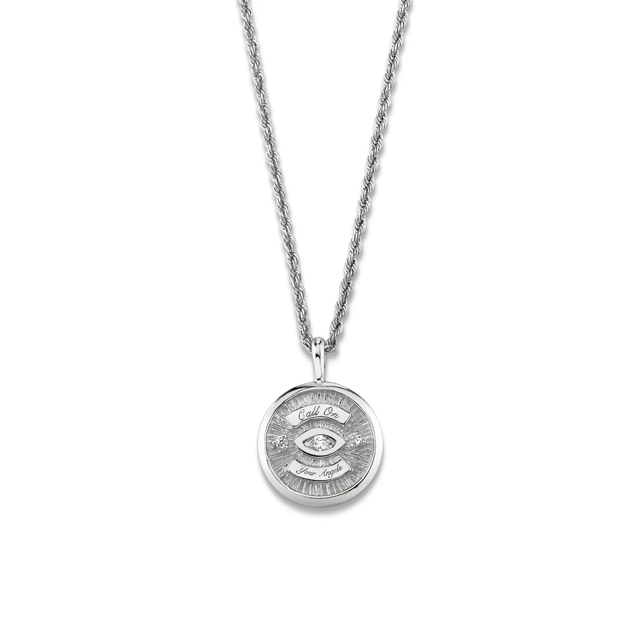 Mini Call On Your Angels Coin Necklace