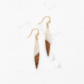 Mini Wood and Acetate Dangle Earrings