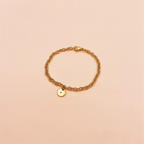 Monogram Mini Disc Cable Chain Bracelet (3 characters)