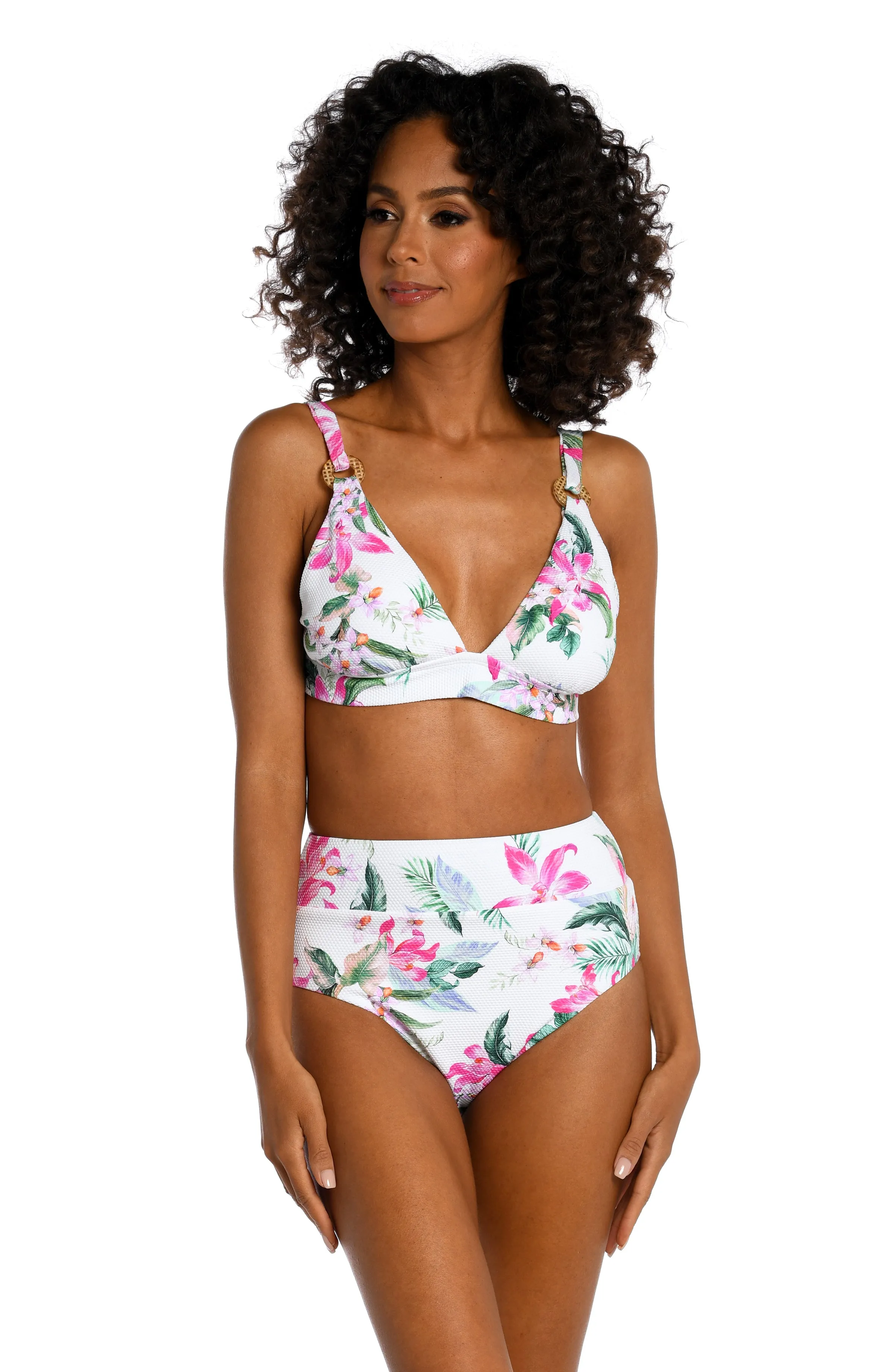 Mystic Palms Banded Tall Triangle Top - FINAL SALE