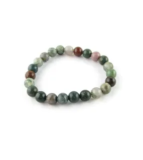 Natural Fancy Jasper Beaded Stretch Bracelet