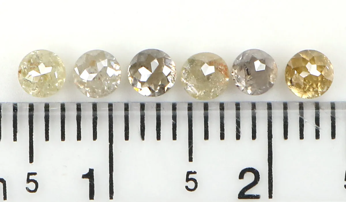 Natural Loose Round Rose Cut Grey Color Diamond 1.03 CT 2.90 MM Round Rose Cut Shape Diamond KR167